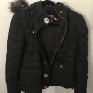 Juicy winter jacket with fur hood